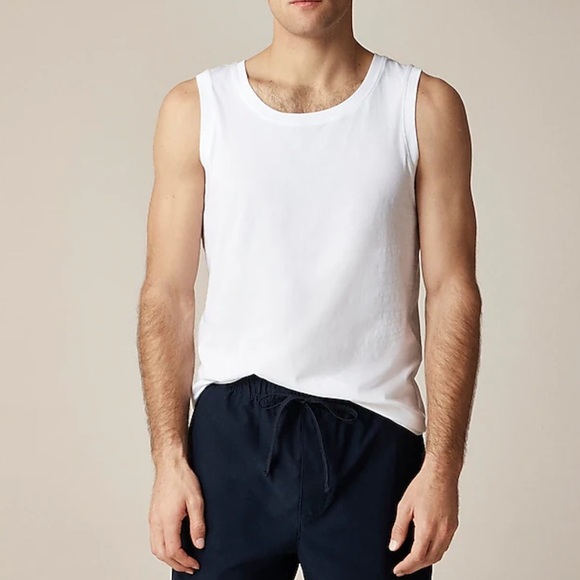 J. Crew Men's Broken-in‎ tank top in white size Small NWT BR572 - Picture 1 of 11